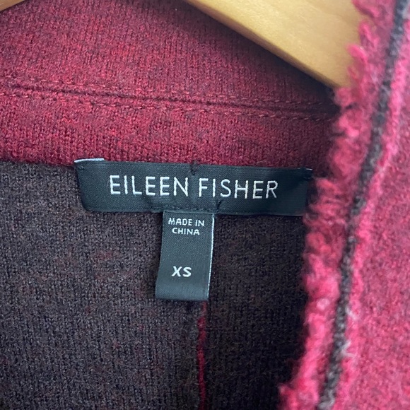 Eileen Fisher Merino Wool Red Jacket Blazer Woman’s XS - Picture 7 of 7